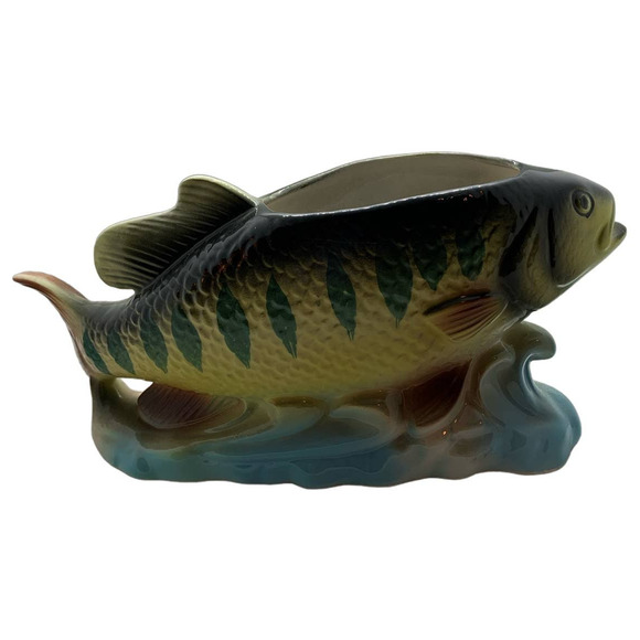 Rubens Original 5129 Yellow Perch Fish Planter Japan - Picture 2 of 6